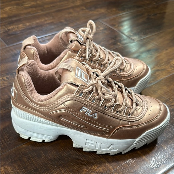 Fila Shoes - Fila Disruptor Shiny Copper Sneakers - Women’s Size 6.5